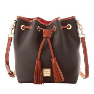 Dooney & Bourke Pebble Leather Bucket/Drawstring Crossbody